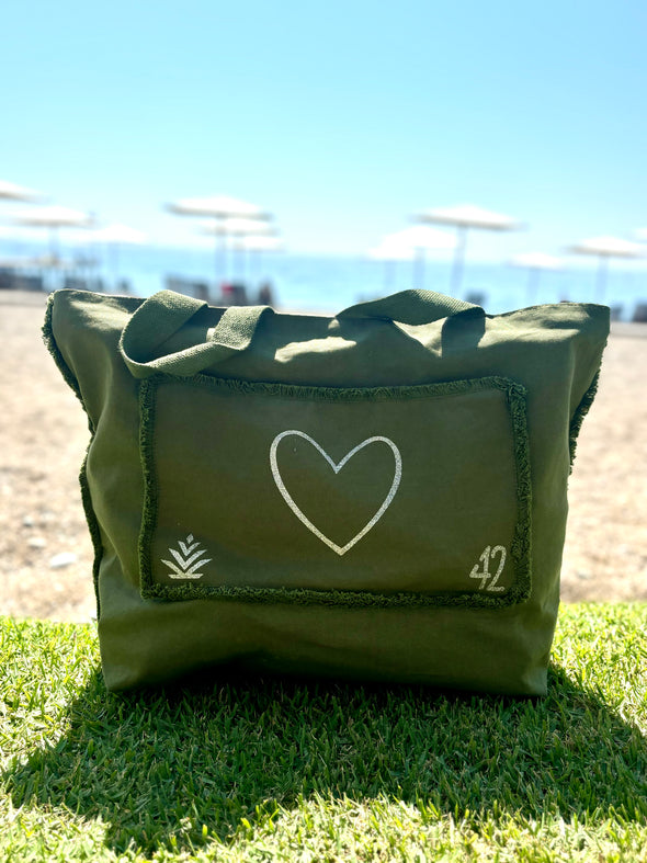 Sac kaki coeur