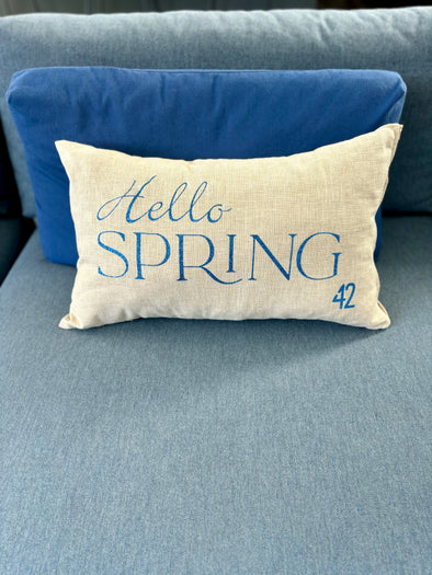 coussin rectangulaire hello spring