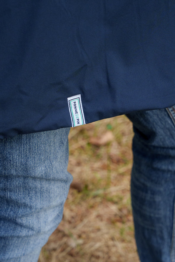Coupe vent imperméable fourré sherpa mixte marine