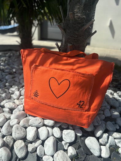 Sac coeur orange