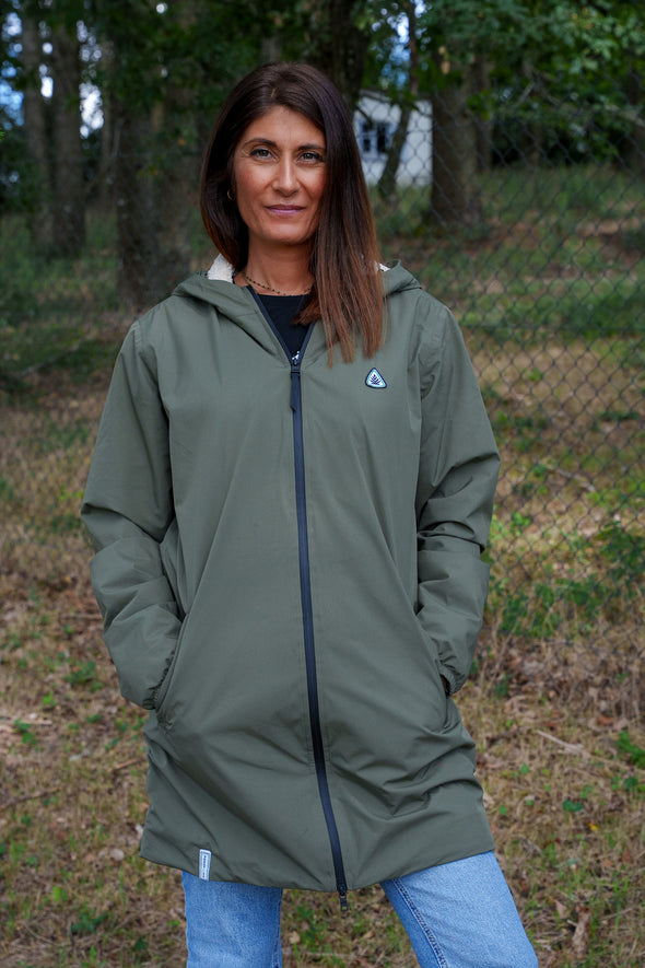 coupe vent imperméable sherpa mixte kaki