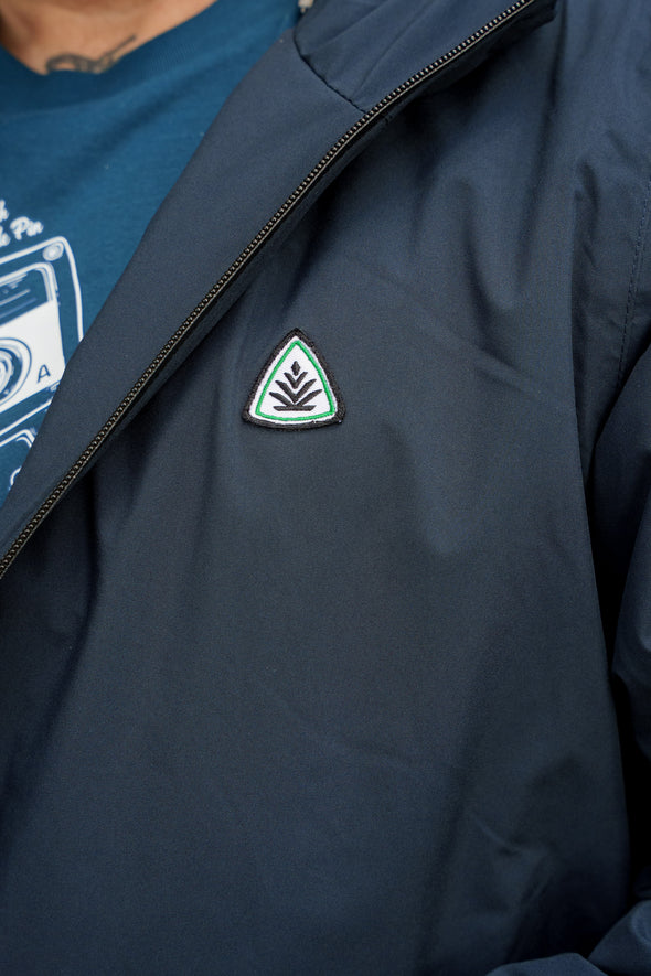 Coupe vent imperméable fourré sherpa mixte marine