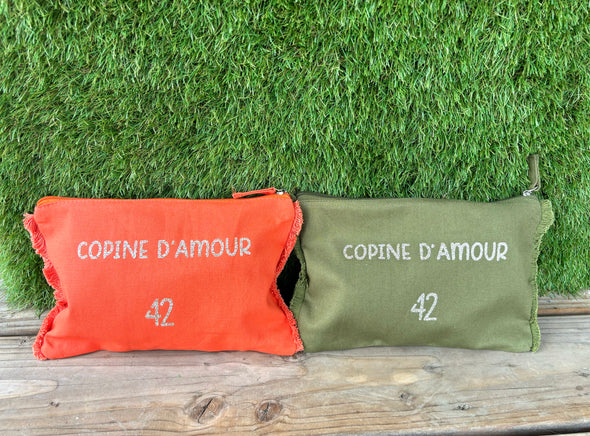 Pochette kaki copine d’amour