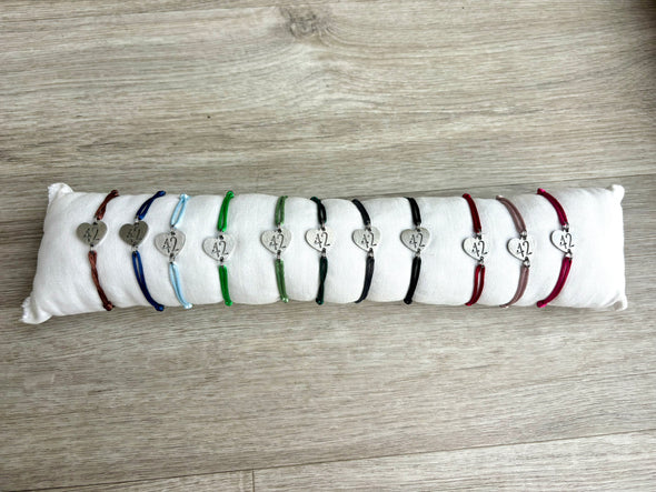 Bracelet 42 anthracite coeur inox