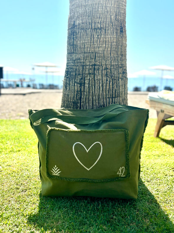 Sac kaki coeur