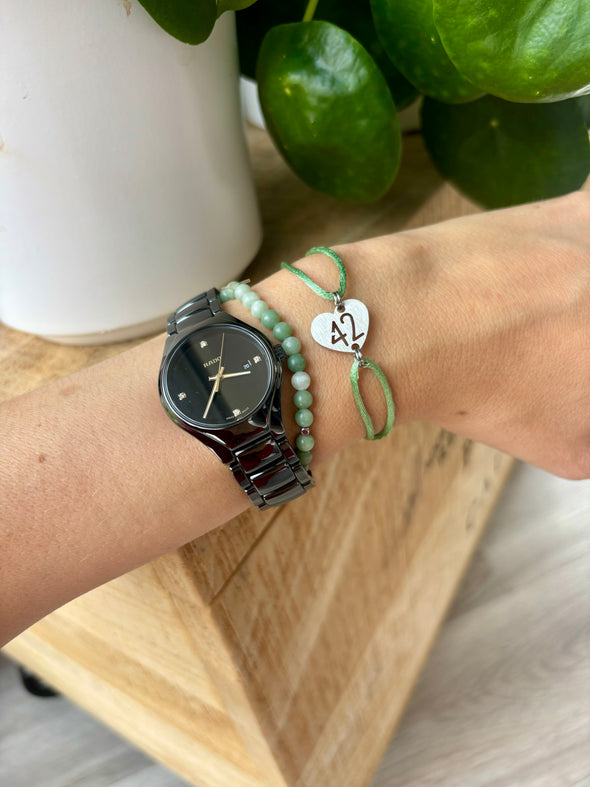 Bracelet 42 sauge coeur inox