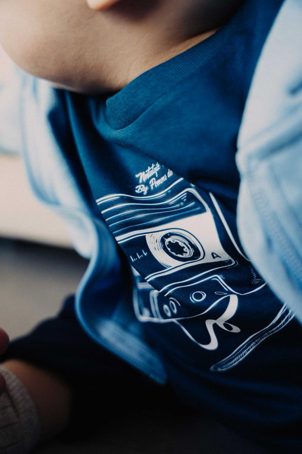 Tee-shirt cassette pétrole enfant