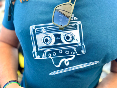 Tee-shirt cassette pétrole