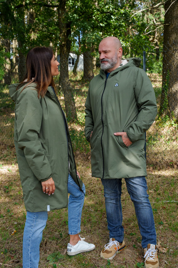 coupe vent imperméable sherpa mixte kaki