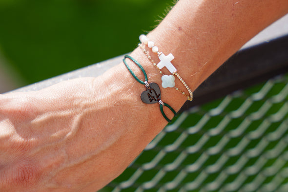 Bracelet 42 sapin coeur noir