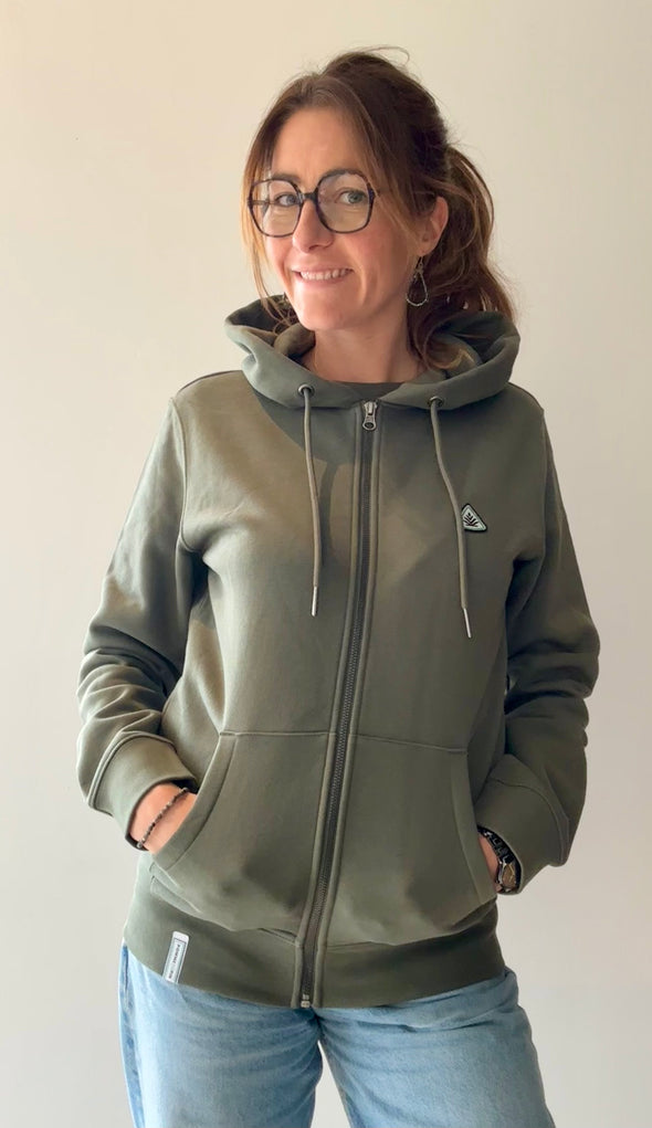 Veste zippé st just kaki