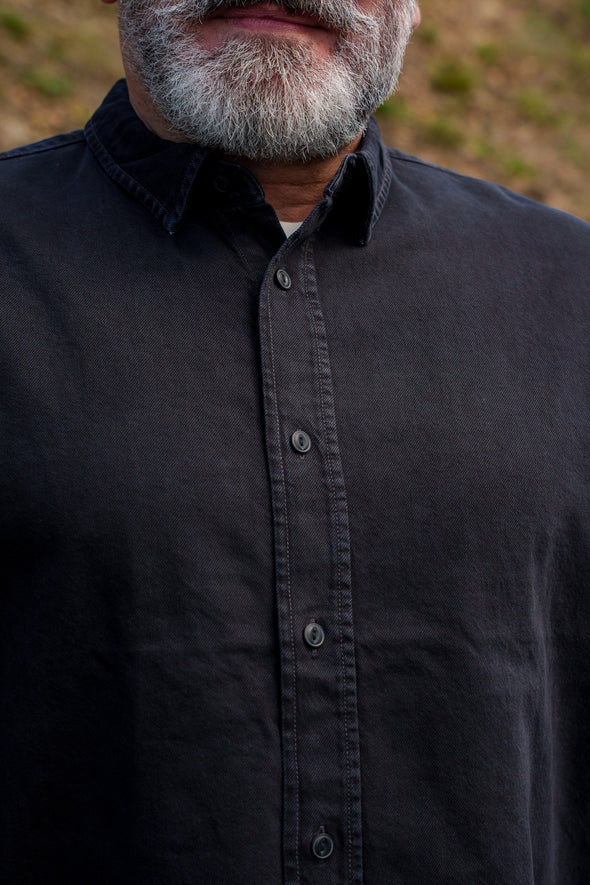 Chemise oversize mixte noire
