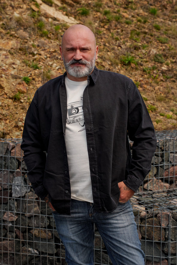 Chemise oversize mixte noire