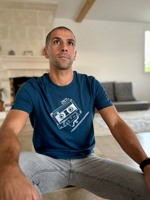 Tee-shirt cassette pétrole