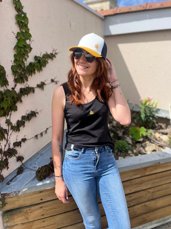 Casquette filet doré