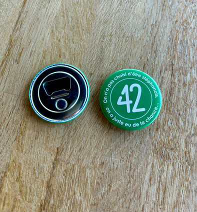 Décapsuleur Slogan aimanté Vert