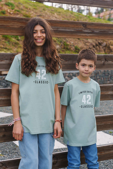 Tee-shirt édition 42 enfant sauge