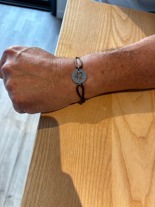 Bracelet 42 Inox marron foncé