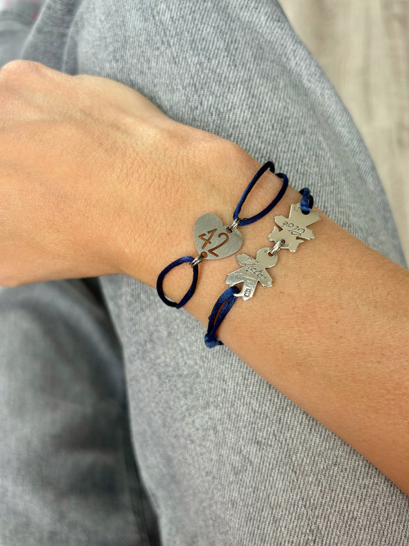 Bracelet 42 marine coeur inox