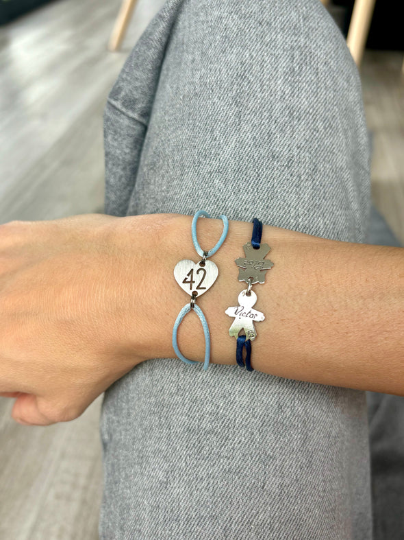 Bracelet 42 ciel coeur inox