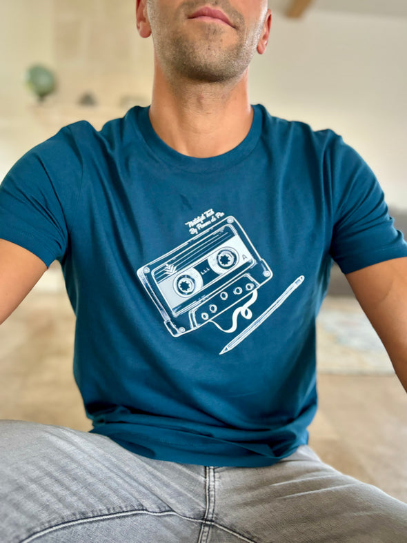 Tee-shirt cassette pétrole