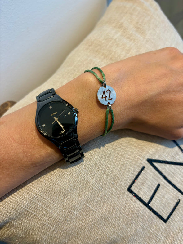 Bracelet 42 petite médaille sauge