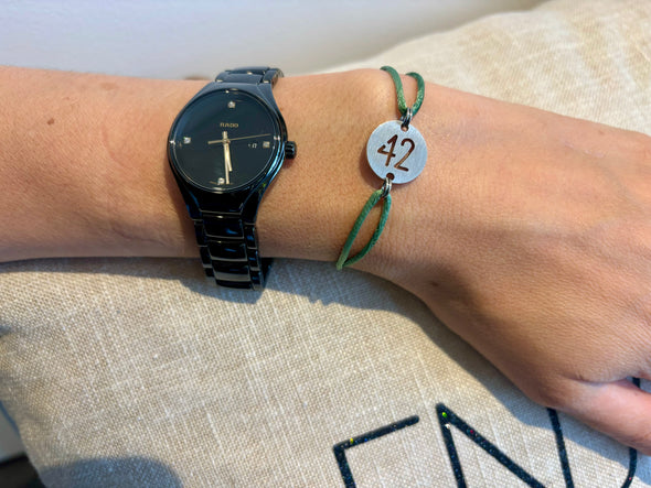 Bracelet 42 petite médaille sauge