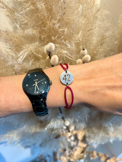 Bracelet 42 petite médaille fushia