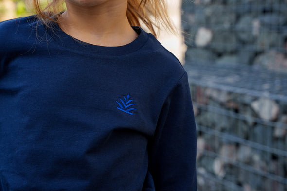 Tee-shirt manche longues enfants mixte marine