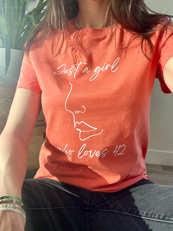 Tee-shirt orange just a girl