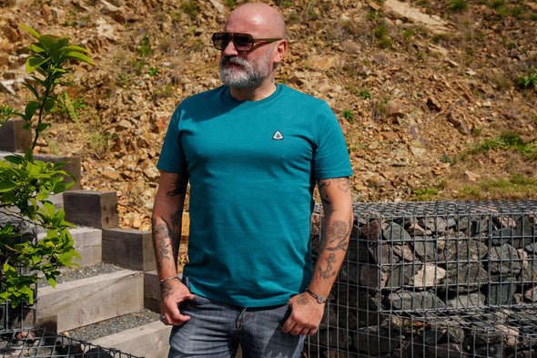 Tee-shirt classique bleu océan