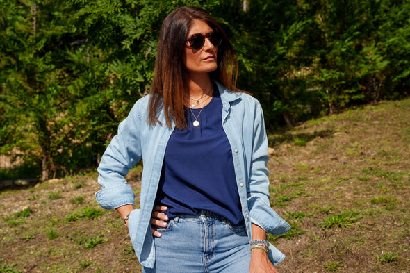 chemise jean femme