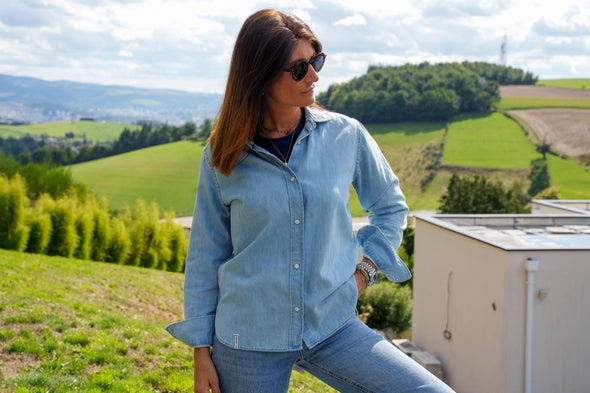 chemise jean femme