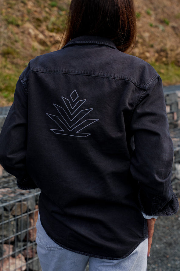 Chemise oversize mixte noire