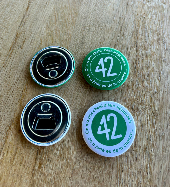 Décapsuleur Slogan aimanté Vert