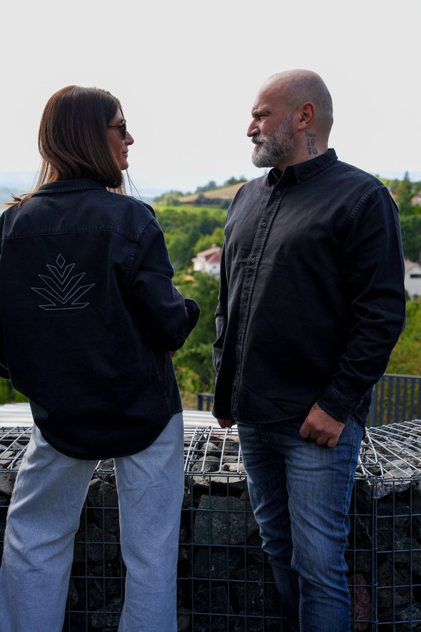 Chemise oversize mixte noire