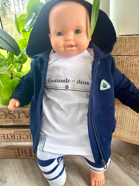 Veste zippée marine bébé