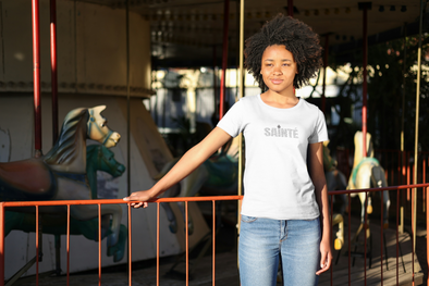 tee-shirt enfant sainté blanc