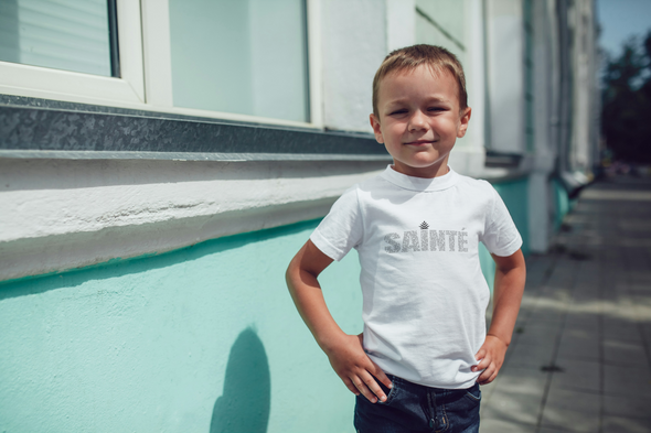 tee-shirt enfant sainté blanc