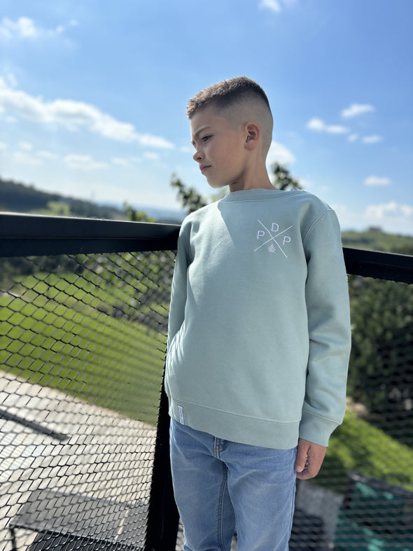 Sweat mini croix sauge mixte