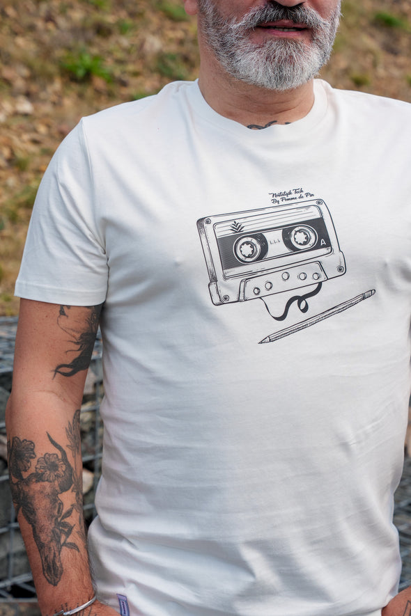 Tee-shirt cassette écru