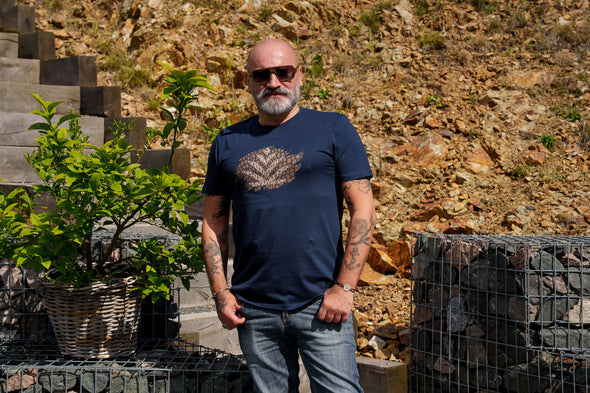 tee-shirt serpent marine homme