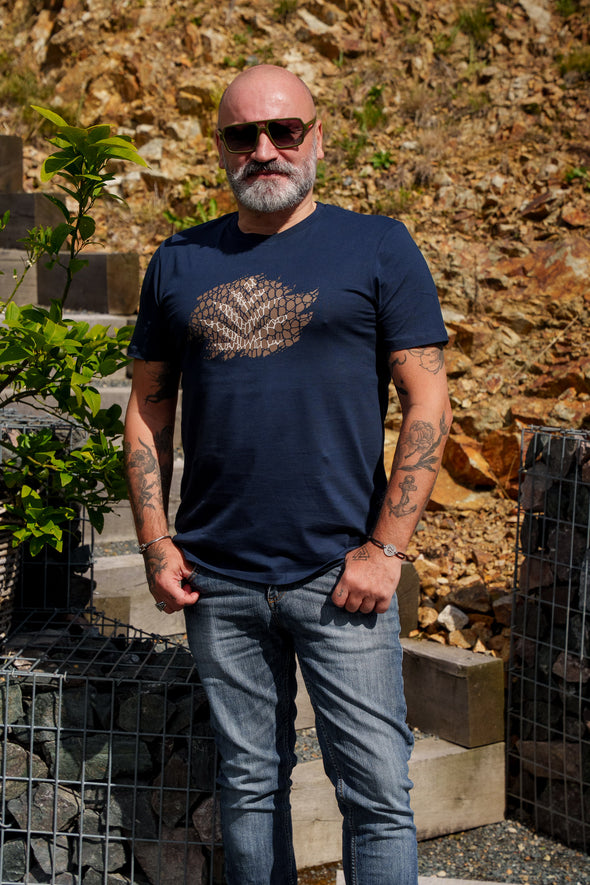 tee-shirt serpent marine homme