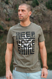 Tee-shirt keep life kaki
