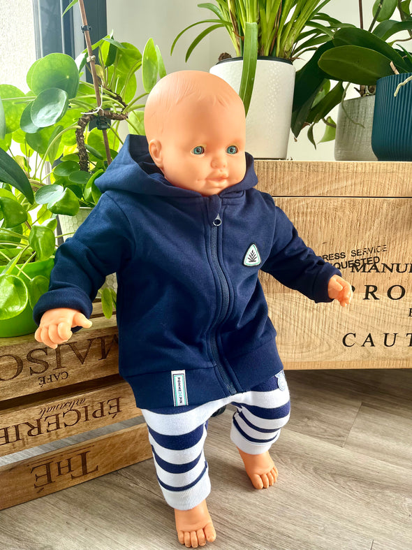 Veste zippée marine bébé