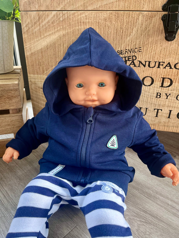 Veste zippée marine bébé